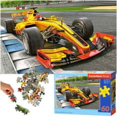 WOWO Puzzle Racing Car - CASTORLAND Puzzle - Racing Bolide on Track, 60 kosov, za otroke 5+ let