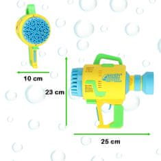 WOWO Bubble Machine Gun Yellow s svetlečimi mehurčki - Yellow Bubble Machine Gun s svetlečimi milnimi mehurčki