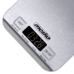 WOWO Elektronska kuhinjska tehtnica - Mesko MS 3169 White Inox, Max 5kg/1g