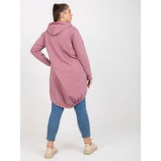 RELEVANCE Ženski pulover velike velikosti z odprtino iz bombaža TALETA roza RV-BL-8265.24P_390976 Univerzalni