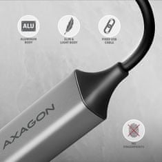 AXAGON ADE-TXCA, USB-C + USB-A 3.2 Gen 1 - Gigabitna Ethernet omrežna kartica, Asix AX88179, samodejna namestitev