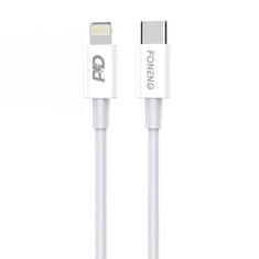 Foneng kabel usb-c do lightning foneng x31, 3a, 1m (biały)