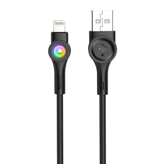 Foneng Foneng X59 kabel USB do Micro USB, LED, 3A, 1 m (črn)