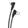 kotni kabel usb do micro usb foneng x70, 3a, 1m (črn)