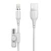 Foneng magnetni kabel 3v1 usb na usb-c / lightning / micro usb foneng x62, 2,4a, 1m (bela)