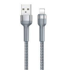 REMAX kabel usb lightning remax jany alloy, 1m, 2.4a (srebrny)