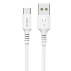 Foneng kabel iz USB v USB C foneng x85 3a za hitro polnjenje, 1m (bel)