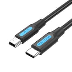 Vention kabel usb-c 2.0 do mini-b 2a 1m vention cowbf black