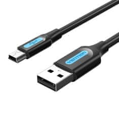 Vention kabel usb 2.0 a do mini-b vention combd 0,5 m črn pvc