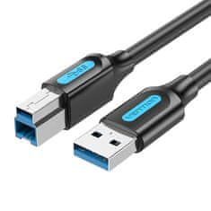 Vention Kabel za tiskanje USB 3.0 A na B Vention COOBF 2A 1m črn PVC