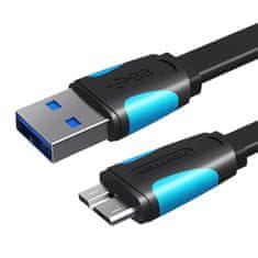 Vention Ploščati kabel USB 3.0 A do Micro-B Vention VAS-A12-B050 0,5 m črn