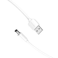 Vention Napajalni kabel USB 2.0 na DC 5,5 mm sodčkasti priključek 5V Vention CEYWF 1m (bela)