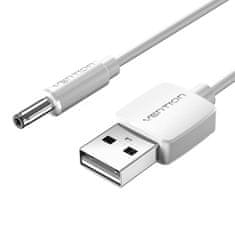 Vention Napajalni kabel USB 2.0 na DC 3,5 mm sodčkasti priključek 5V CEXWG 1,5 m (bel)