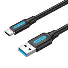 Vention kabel usb 3.0 a do usb-c vention cozbg 1,5 m črn pvc