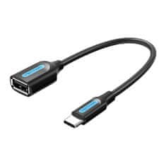 Vention USB-C 2.0 moški na ženski USB-A Vention CCSBB OTG adapter 0,15 m (črn)