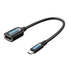 Vention OTG kabel mikro USB moški na USB-A ženski Vention CCUBB 2A 0,15 m (črn)