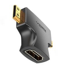 Vention Adapter 2v1 HDMI v Micro/Mini HDMI Vention AGFB0 4K 30Hz (črn)