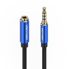Vention Avdio kabel TRRS 3,5 mm moški na 3,5 mm ženski BHCLH 2 m modri