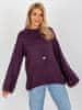 Klasičen ženski pulover Olwese temno vijolična Universal