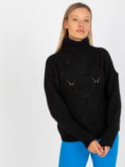 RUE PARIS Klasičen ženski pulover Tefach črna Universal