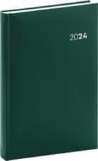 Dnevnik 2024: Balakron - zelen, dnevni, 15 × 21 cm