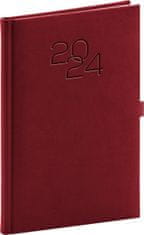 Dnevnik 2024: Vivella Classic - bordo, tedenski, 15 × 21 cm