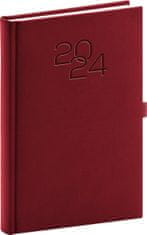 Dnevnik 2024: Vivella Classic - bordo, dnevni, 15 × 21 cm