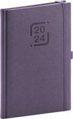 Dnevnik 2024: Catanella - vijolična, tedensko, 15 × 21 cm