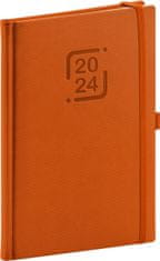 Dnevnik 2024: Catanella - oranžna, tedenski, 15 × 21 cm