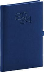 Dnevnik 2024: Vivella Classic - modri, tedenski, 15 × 21 cm