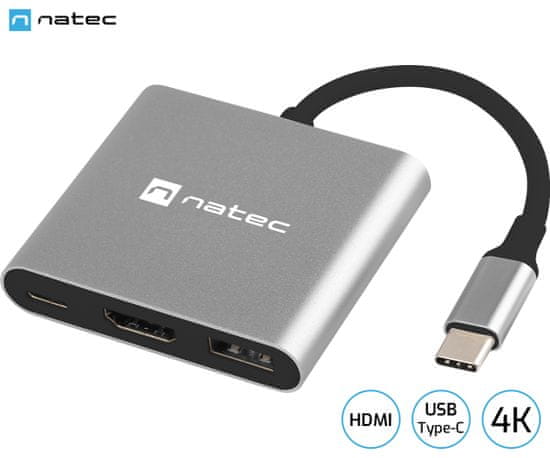 Natec Fowler Mini USB zvezdišče, USB, USB-C, HDMI (USB-HUB-NAT-FOWLER-MINI)