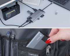 Natec Fowler Plus USB zvezdišče, 3x USB-A, HDMI, Ethernet, USB-C, microSD (USB-HUB-NAT-FOWLER-PLUS) - rabljeno