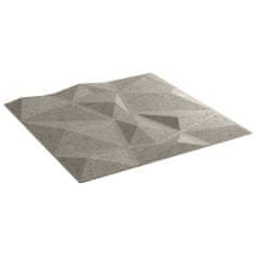 Vidaxl Stenski paneli 24 kosov betonsko sivi 50x50 cm XPS 6 m² diamant