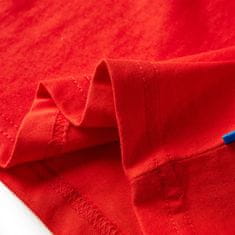 Vidaxl Otroška majica z dolgimi rokavi rdeča 116