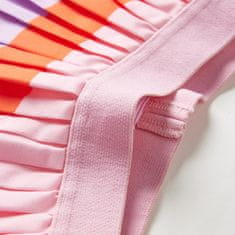 Vidaxl Otroško plisirano krilo z mavričnim vzorcem svetlo roza 92
