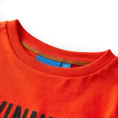 Vidaxl Otroška majica z dolgimi rokavi živo oranžna 104