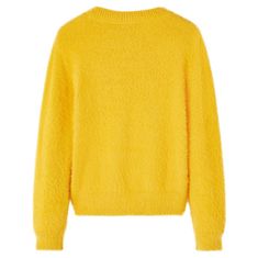 Vidaxl Otroški pulover pleten temno oker 104