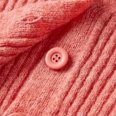 Vidaxl Otroška jopica pletena srednje roza 116