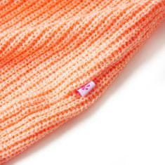 Vidaxl Otroški pulover pleten živo oranžen 104