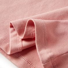 Vidaxl Otroška majica z dolgimi rokavi svetlo roza 128