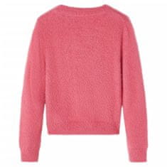 Vidaxl Otroški pulover pleten starinsko roza 104