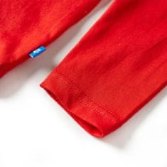 Vidaxl Otroška majica z dolgimi rokavi rdeča 116