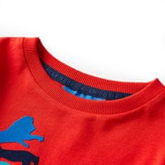 Vidaxl Otroška majica z dolgimi rokavi rdeča 104