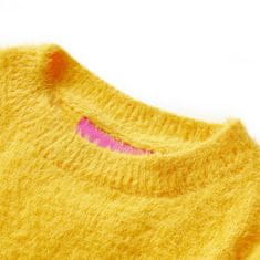 Vidaxl Otroški pulover pleten temno oker 104