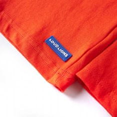 Vidaxl Otroška majica z dolgimi rokavi živo oranžna 140