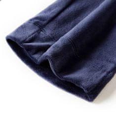 Vidaxl Otroške hlače žamet temno modra 128