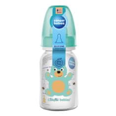 Canpol babies Potiskana steklenička CUTE ANIMALS 120ml - zelena