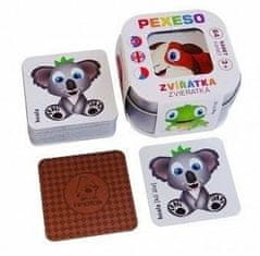 Teddies Pexeso Živali: 64 kart v pločevinasti škatlici