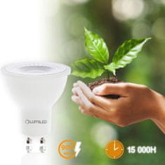 LUMILED 10x LED žarnica GU10 1,5W = 15W 135lm 3000K Toplo bela 36°