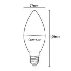 LUMILED 6x LED žarnica E14 B35 5W = 40W 470lm 3000K Toplo bela 180° 